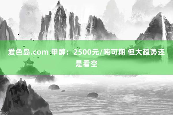 爱色岛.com 甲醇：2500元/吨可期 但大趋势还是看空