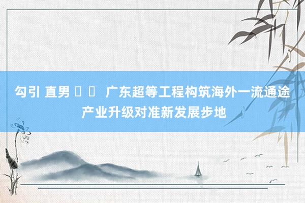 勾引 直男 		 广东超等工程构筑海外一流通途 产业升级对准新发展步地