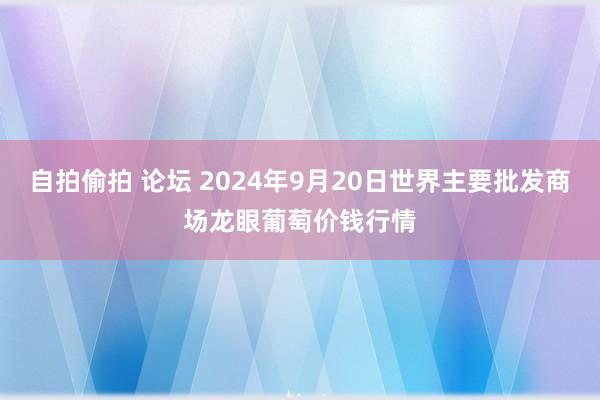 自拍偷拍 论坛 2024年9月20日世界主要批发商场龙眼葡萄价钱行情