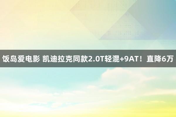 饭岛爱电影 凯迪拉克同款2.0T轻混+9AT！直降6万