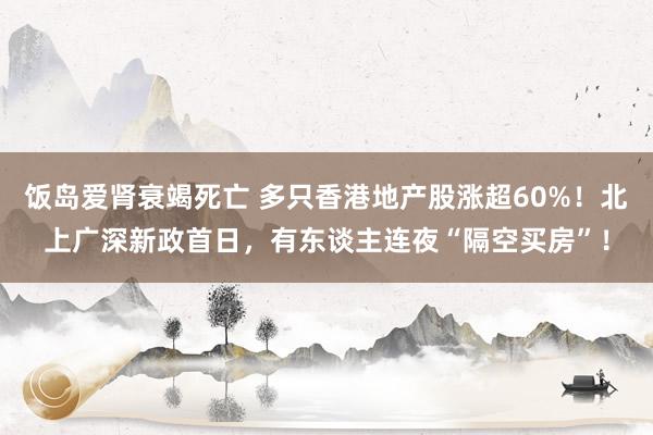 饭岛爱肾衰竭死亡 多只香港地产股涨超60%！北上广深新政首日，有东谈主连夜“隔空买房”！