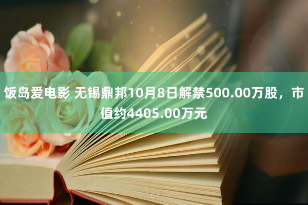 饭岛爱电影 无锡鼎邦10月8日解禁500.00万股，市值约4405.00万元