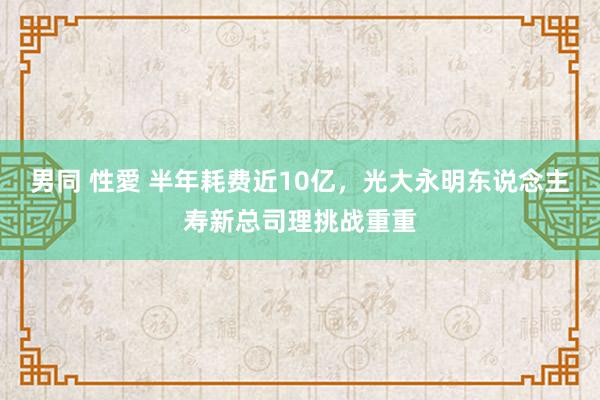 男同 性愛 半年耗费近10亿，光大永明东说念主寿新总司理挑战重重