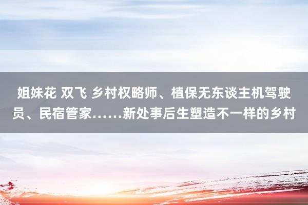 姐妹花 双飞 乡村权略师、植保无东谈主机驾驶员、民宿管家……新处事后生塑造不一样的乡村