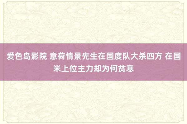 爱色岛影院 意荷情景先生在国度队大杀四方 在国米上位主力却为何贫寒