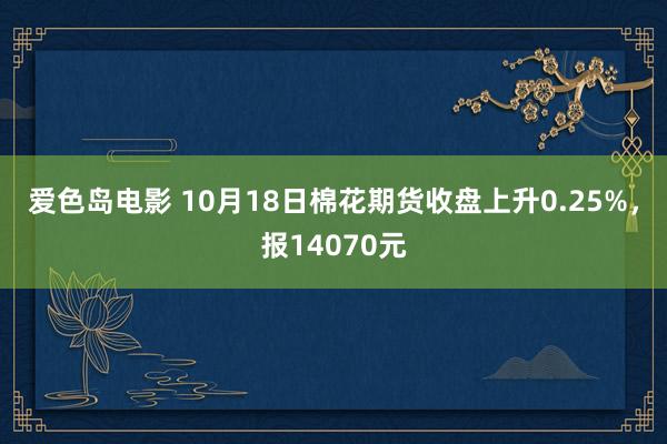 爱色岛电影 10月18日棉花期货收盘上升0.25%，报14070元