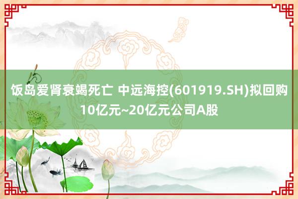 饭岛爱肾衰竭死亡 中远海控(601919.SH)拟回购10亿元~20亿元公司A股