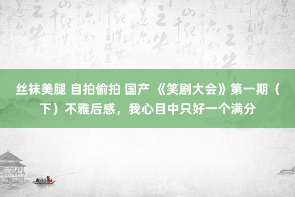 丝袜美腿 自拍偷拍 国产 《笑剧大会》第一期（下）不雅后感，我心目中只好一个满分