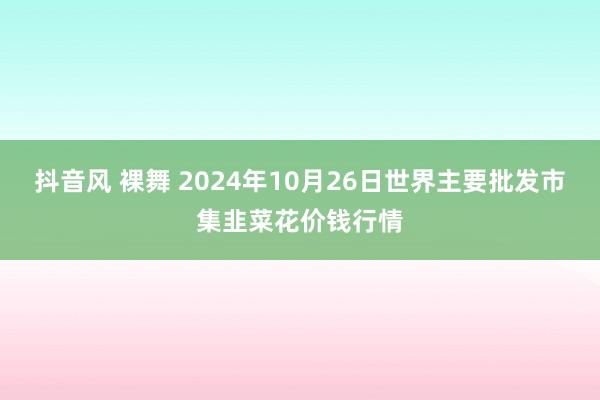 抖音风 裸舞 2024年10月26日世界主要批发市集韭菜花价钱行情