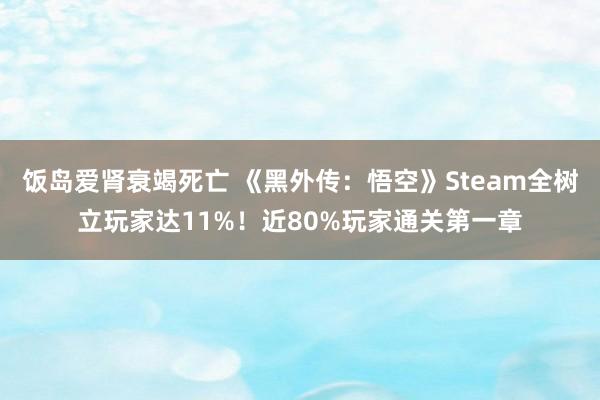 饭岛爱肾衰竭死亡 《黑外传：悟空》Steam全树立玩家达11%！近80%玩家通关第一章