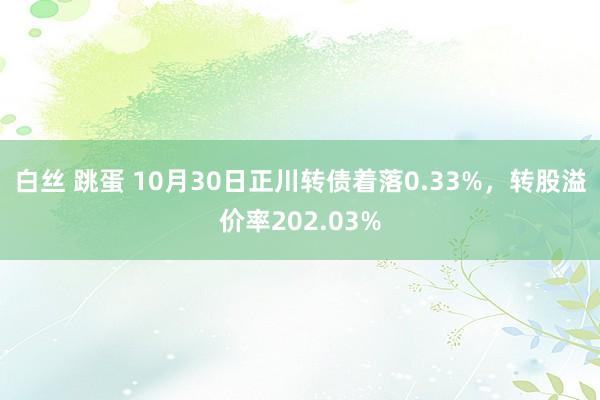 白丝 跳蛋 10月30日正川转债着落0.33%，转股溢价率202.03%