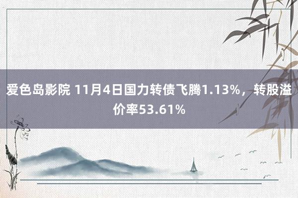 爱色岛影院 11月4日国力转债飞腾1.13%，转股溢价率53.61%