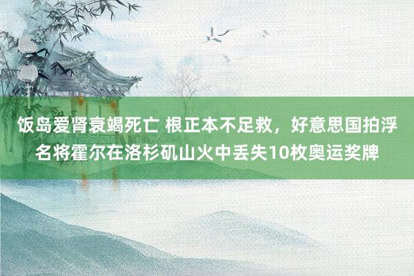 饭岛爱肾衰竭死亡 根正本不足救，好意思国拍浮名将霍尔在洛杉矶山火中丢失10枚奥运奖牌