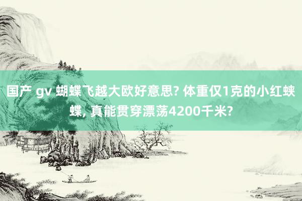 国产 gv 蝴蝶飞越大欧好意思? 体重仅1克的小红蛱蝶， 真能贯穿漂荡4200千米?