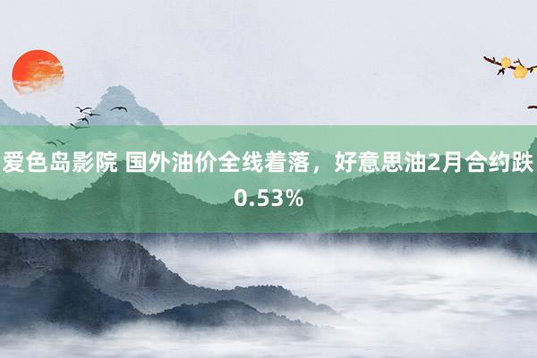 爱色岛影院 国外油价全线着落，好意思油2月合约跌0.53%